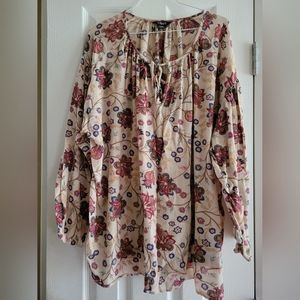 Chaps Flowered Blouse 3x